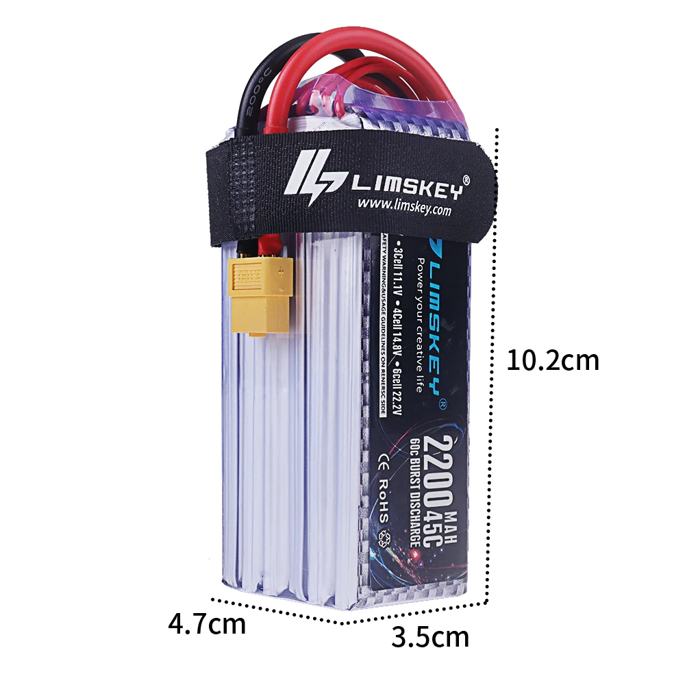 22.2V 2200mAh 45C Max 60C LiPo - đánh giá và giá Rc Helicopter Electric